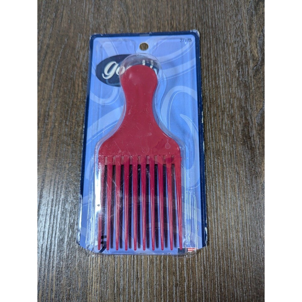 Vintage Goody 1999 Hair Lift Pick Comb Red Unbreakable Made in USA Detangles